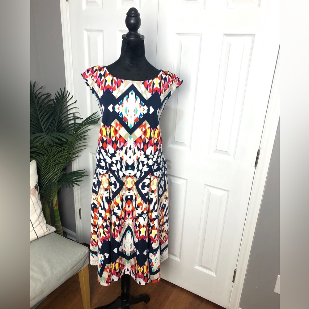 Dress Barn Geo-Print Dress | Sz20